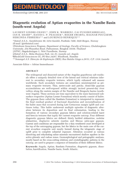 Diagenetic Evolution of Aptian Evaporites in the Namibe Basin (South&#X2010;West Angola)