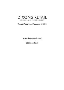 Dixons Retail AR Cover with Spine.Indd