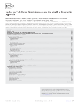 Update on Tick-Borne Rickettsioses Around the World: a Geographic Approach