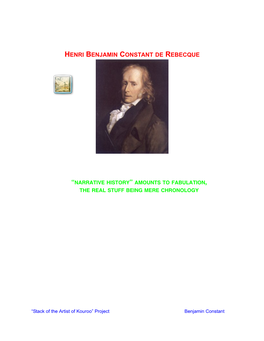 Benjamin Constant De Rebecque