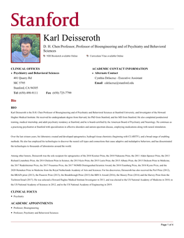 Karl Deisseroth D