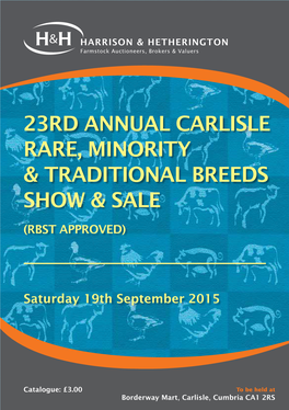 23RD Annual Carlisle Rare, Minority & Traditional Breeds