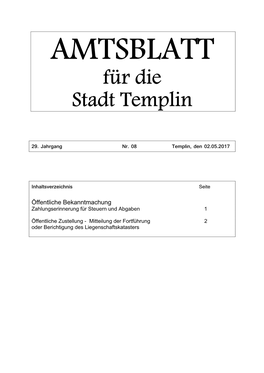 Für Die Stadt Templin