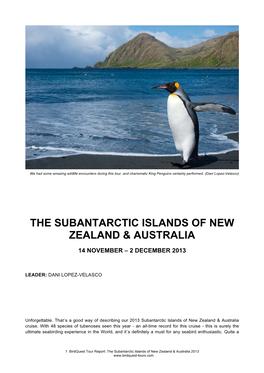 The Subantarctic Islands of New Zealand & Australia