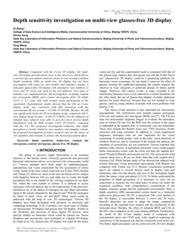 Depth Sensitivity Investigation on Multi-View Glasses-Free 3D Display