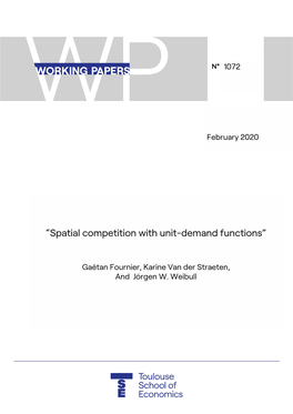 “Spatial Competition with Unit-Demand Functions”