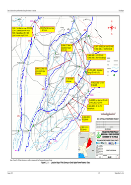 Figure 8.3.1-2 Location Map of Field Survey on Small Hydro Power Potential Sites