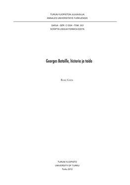 Georges Bataille, Historia Ja Taide