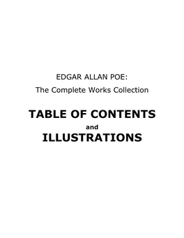 Table of Contents Illustrations