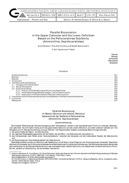 ABHANDLUNGEN DER GEOLOGISCHEN BUNDESANSTALT Abh