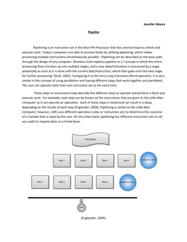 Jennifer Moore Pipeline Pipelining Is an Instruction Set in the Xeon Phi