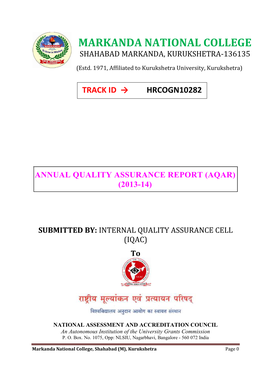 ASSURANCE CELL (IQAC) To