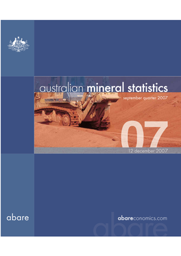 Australian Mineral Statistics – September Quarter 2007