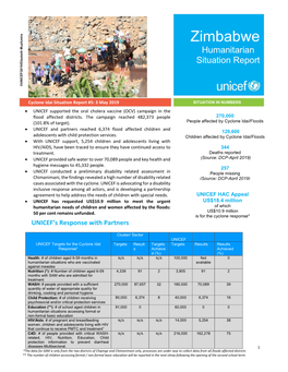 Zimbabwe Humanitarian Situation Report