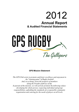 2012 Annual Report & Audited Financial Statements