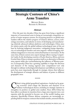 Strategic Contours of China's Arms Transfers