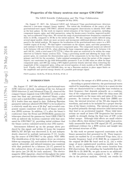 Arxiv:1805.11579V1 [Gr-Qc]