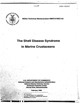 The Shell Disease Syndrome in Marine Crustaceans