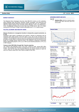 Serbian Daily 2 7 J U N E 2012