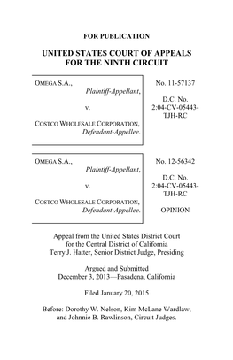 Omega S.A. V. Costco Wholesale Corp