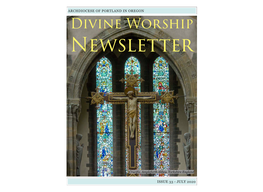 Divine Worship Newsletter