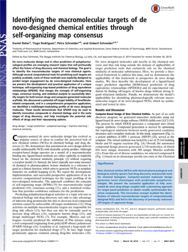 Identifying the Macromolecular Targets of De Novo-Designed Chemical Entities Through Self-Organizing Map Consensus
