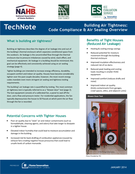 Building Air Tightness: Code Compliance & Air Sealing Overview