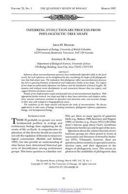 Inferring Evolutionary Process from Phylogenetic Tree Shape