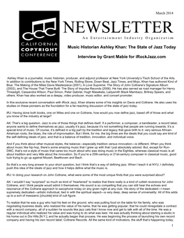 March 2014 Newsletter