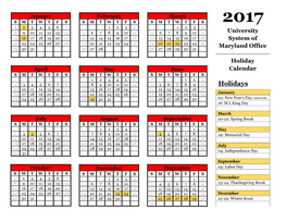 2017 Yearly Calendar