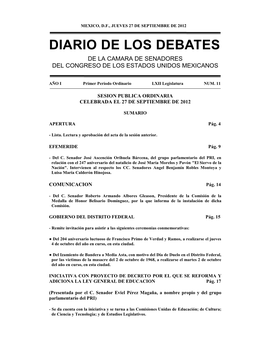 Diario De Los Debates