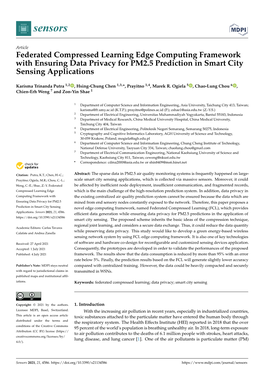 Federated Compressed Learning Edge Computing Framework with Ensuring Data Privacy for PM2.5 Prediction in Smart City Sensing Applications