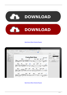 Open Source Music Notation Program