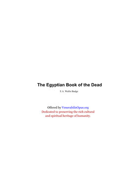 The Egyptian Book of the Dead