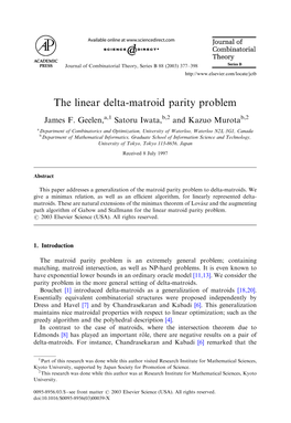 The Linear Delta-Matroid Parity Problem