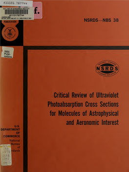 Critical Review of Ultraviolet Photoabsorption Cross Sections for Molecules of Astrophysical and Aeronomic Interest