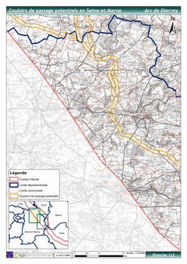 Couloirs De Passage Potentiels En Seine-Et-Marne Arc De Dierrey