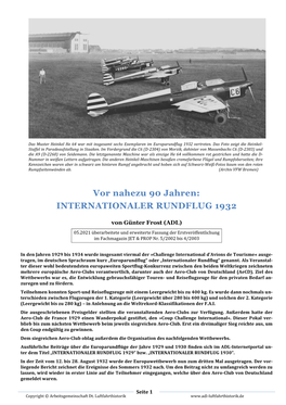 Internationaler Rundflug 1932