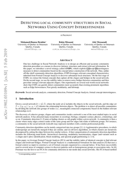 Detecting Local Community Structures in Social Networks Using Concept