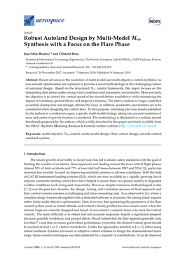 Robust Autoland Design by Multi-Model H Synthesis with A