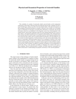 Physical and Dynamical Properties of Asteroid Families