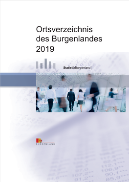 Ortsverzeichnis Des Burgenlandes 2019 IMPRESSUM