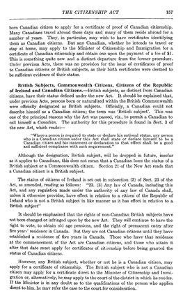 THE CITIZENSHIP ACT 157 Born Canadian Citizen to Apply for a Certificate of Proof of Canadian Citizenship