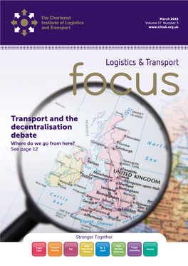 Transport and the Decentralisation Debate Where Do We Go from Here? See Page 12