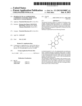 (12) Patent Application Publication (10) Pub. No.: US 2015/0150887 A1 COELINGHBENNINK Et Al