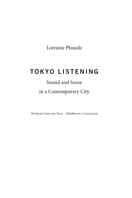 Tokyo Listening