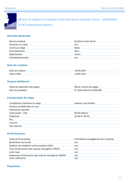 SM Pour La Création Et La Gestion D'une Fourrière Du Sénonais (Siren : 258902550)