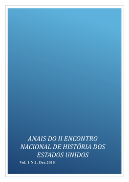 ANAIS DO II ENCONTRO NACIONAL DE HISTÓRIA DOS ESTADOS UNIDOS Vol