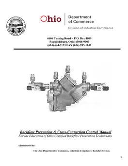 Backflow Prevention & Cross-Connection Control Manual