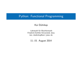 Functional Programming